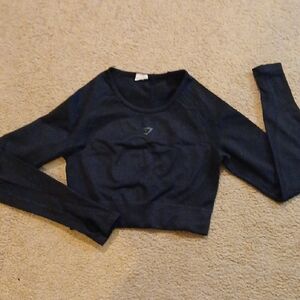 Gymshark Black Long Sleeve Crop Top